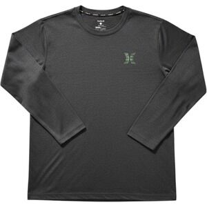 Hurley Dri-FIT Long Sleeve T-Shirt Gray Heather Athletic Activewear Men's